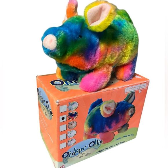 Gemmy oinkin Ollie animated plush pink vintage 2004 - Picture 1 of 9